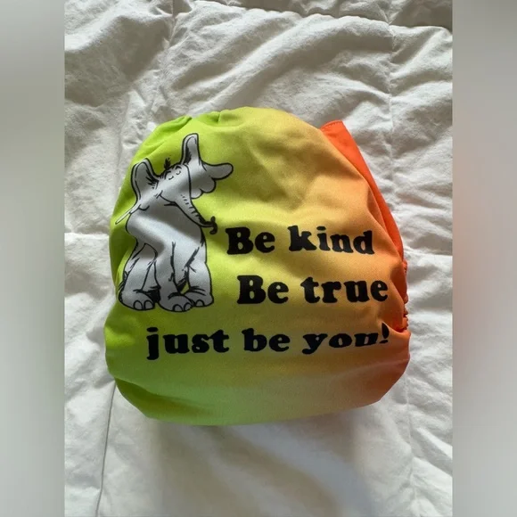 Squishy Tushie OS Pocket be kind be true just be you! Dr. Seuss cloth diaper