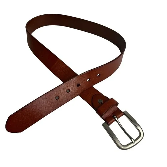 TONLY MONDERS Belt Men’s sz. 35.5” Brown Leather. In good‎ pre-owned condition