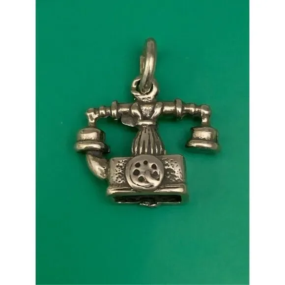Phone French Style Sterling Silver Jewelry Charm #communicate