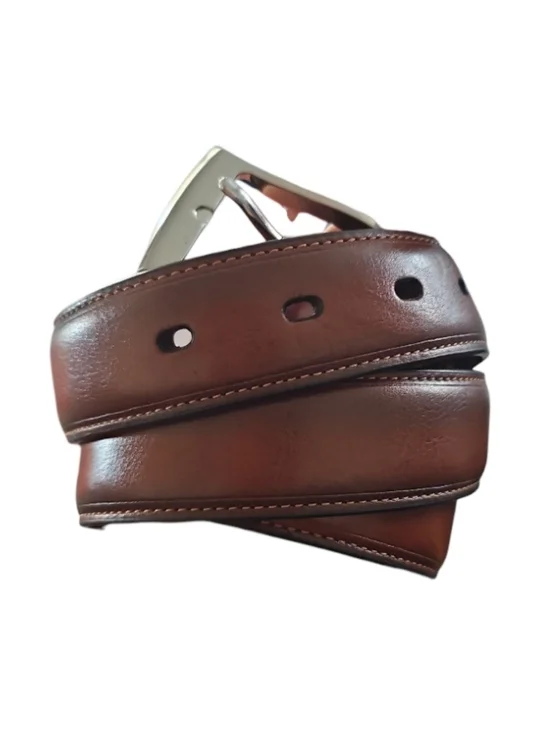 CGE Brown Coated Leather Belt Men’s Size 38 Classic Dress Casual Belt Classic