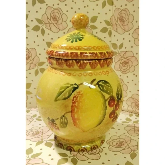 🍪Golden Harvest Cookie Jar Ceramic Canister