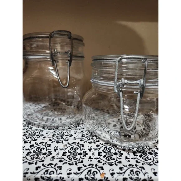 I Vetri Di Fidenza Flip Lid Glass Jar Set Of 2 (Need New Seals) 5