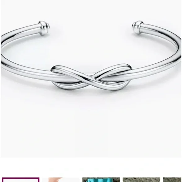 NWOT The Single KNOT Sign of Eternal Love.SilverTone Cuff Bracelet Feminine&Chic