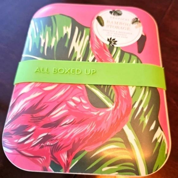 BAMBOO Storage Containers Eco Friendly Flaminggo Design