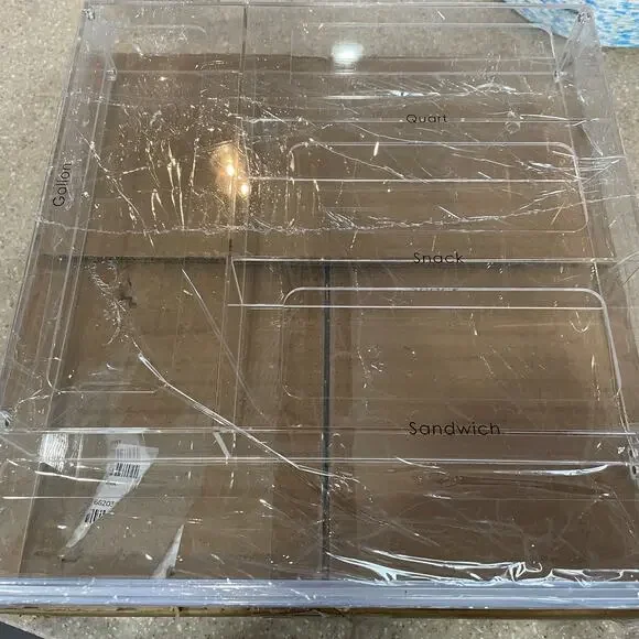 NWOT Multi Size Storage Bag Organizer Dispenser & Plastic Wrap Cutter