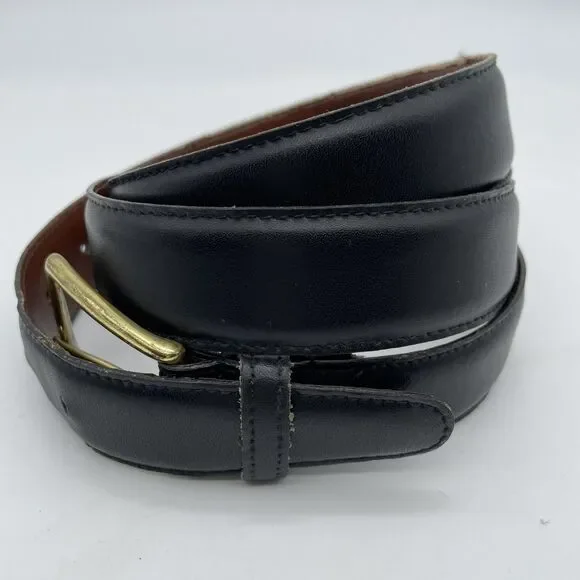Torino European Tanned Cowhide Belt Men's Size 40 Black Leather Made In USA