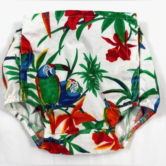 SEA URCHIN DESIGNS Unisex Baby Macaw Tropical Printed Diaper Cover Size‎ 12-18M