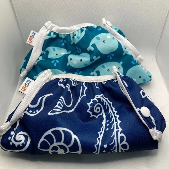 Kids Swim Diaper Set - Blue & Teal