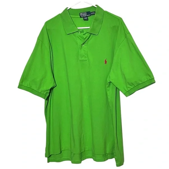 Polo by Ralph Lauren Classic Fit Polo Shirt Size XLarge Tall Green