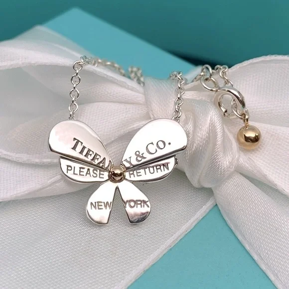 Tiffany & Co butterfly Love Bug bracelet retired Rose Gold & 925 adjustable