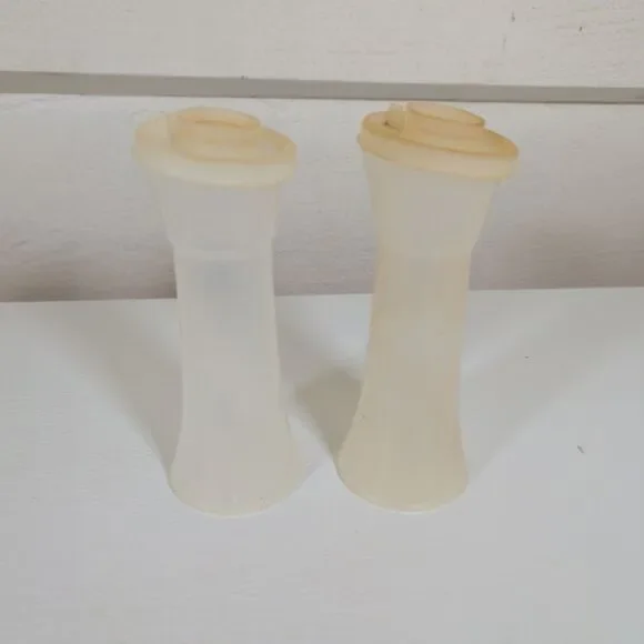 Vintage Tupperware Hourglass Salt & Pepper Shaker Bases - Set of 2 (No Caps)