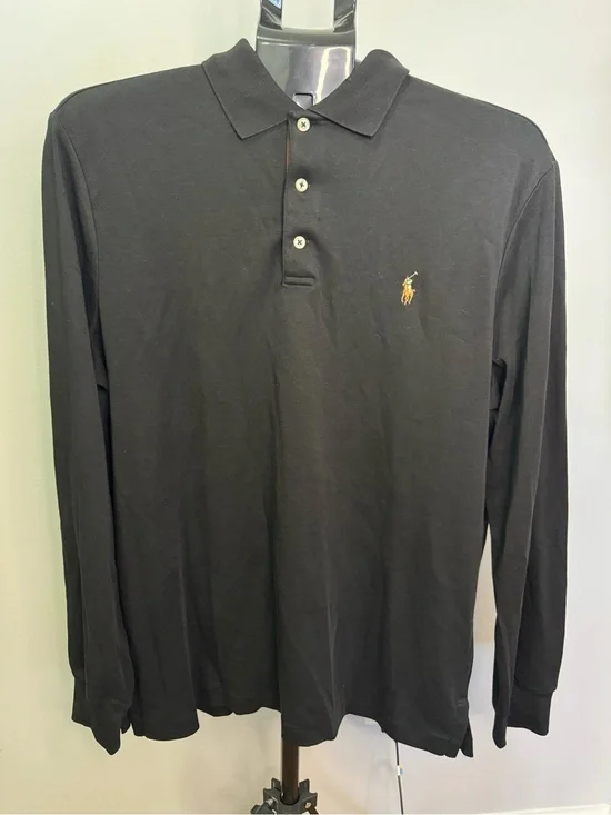 Polo Ralph Lauren Men’s Long-Sleeve Black Polo Shirt