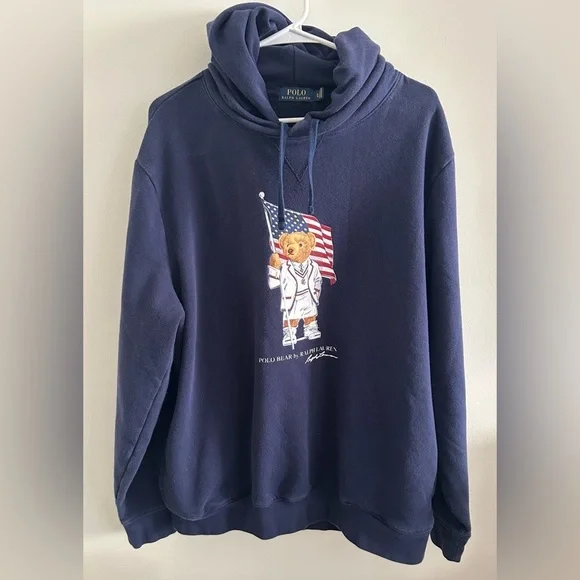 Polo Ralph Lauren Team USA Olympic Polo Bear Hoodie Navy XL