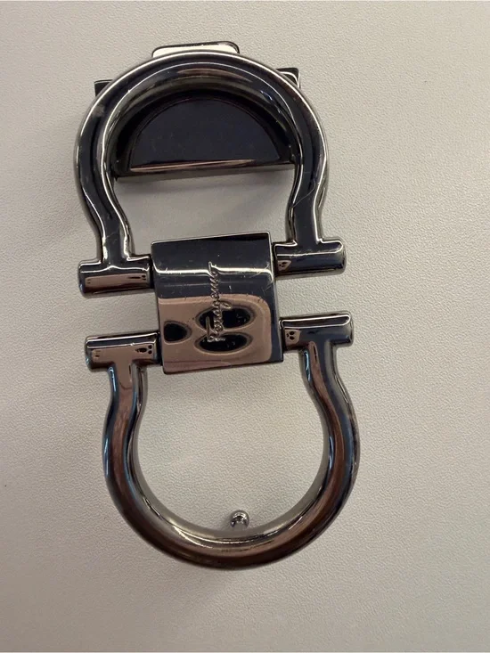 Salvatore Ferragamo Silver Gancini belt buckle