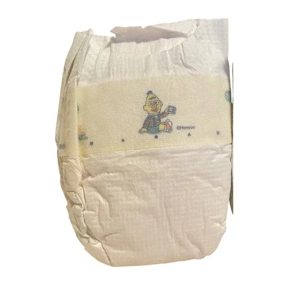 Vintage 90s Pampers Baby Dry Sesame Street Henson Diaper‎ Newborn Bert