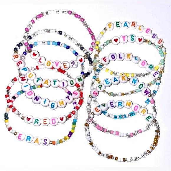 Taylor Swift Beacelets Swiftie Friendship Bracelets Beaded Beacelets Merch