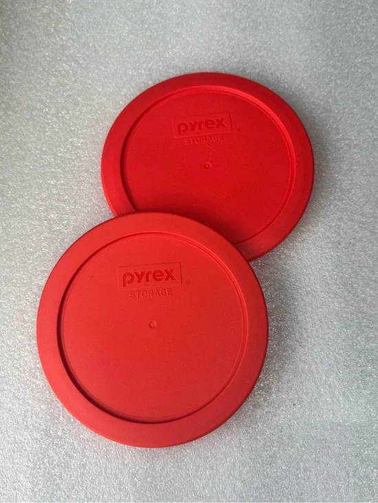 Pyrex 7201-PC 4 Cup Red Food Storage Replacement Lid (2-Pack) - 2-Pack