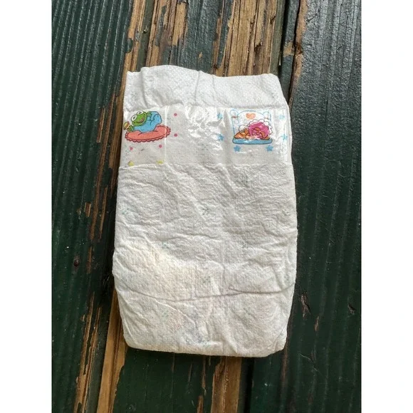 Vintage 90s Disposable Diaper kermit Frog the frog  Graphics Plastic Backed