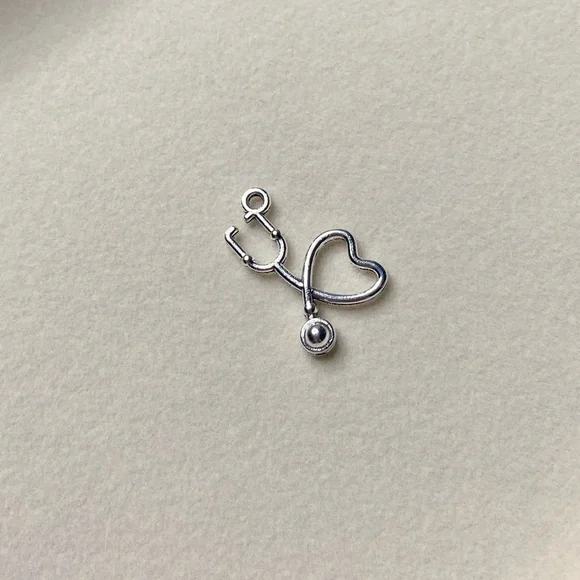 Stethoscope Heart Charm