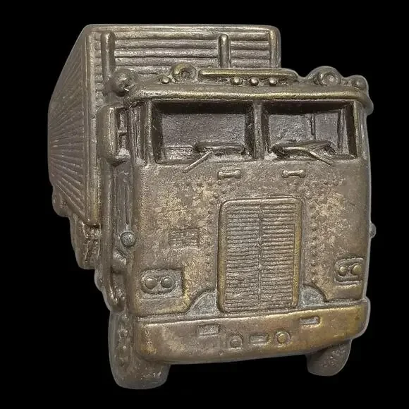 Vintage Belt Buckle Tractor Trailer 18-Wheeler Big Rig‎ Truck Long Distance Haul