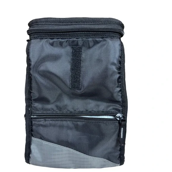 Arctic Zone Insulated Lunch Bag Black Gray Vertical Zippered Pouch 10004630