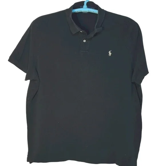 Polo Ralph Lauren Polo Shirt Classic Fit‎ Black Short Sleeve Casual Wear XXL
