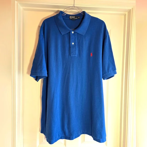 Polo Ralph Lauren Polo Shirt‎ 2XB Big And Tall Blue Golf Office Weekend Travel
