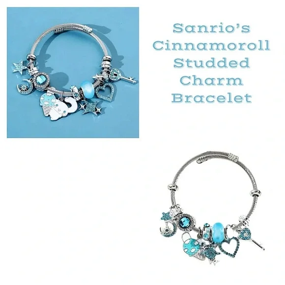 NIB-Sanrio’s Cinnamoroll Studded Charm Bracelet