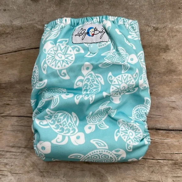 Lalabye Baby, one size cloth diapers reusable. one print only. *USED*