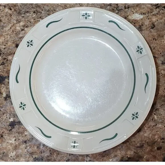Longaberger Woven Traditions Classic Green Bread and Butter Plate 7 1/4