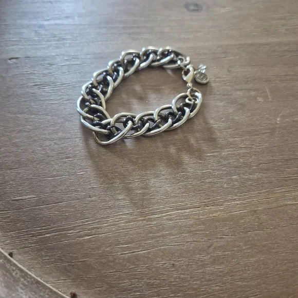 Dana Buchman Silver and Black‎ Chain Bracelet