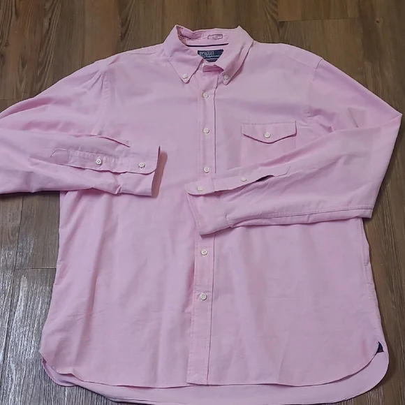 Polo by Ralph Lauren Pink Long Sleeve Shirt for men zise XL used exelente condi