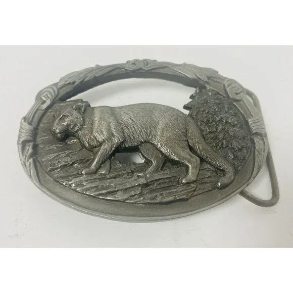Mountain Lion Cougar Belt Buckle Vintage‎ C+J 1991 Big Cat