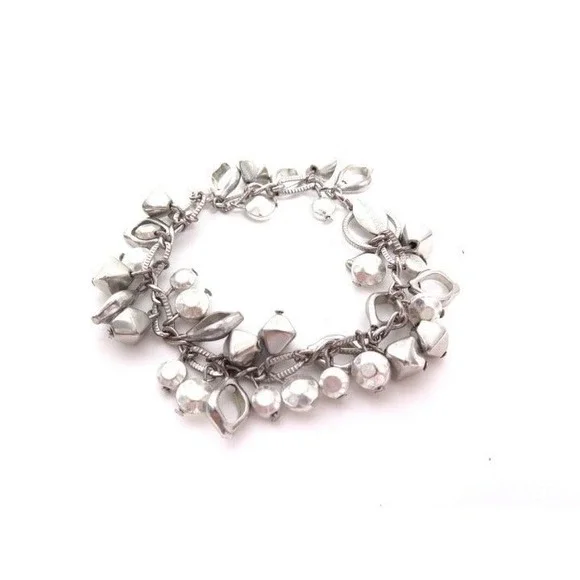 White House Black Market‎ silver Toned Charm Bracelet