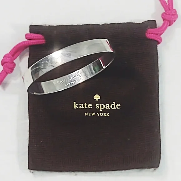 kate spade Look For The Silver Lining Idiom Silver Bangle Bracelet