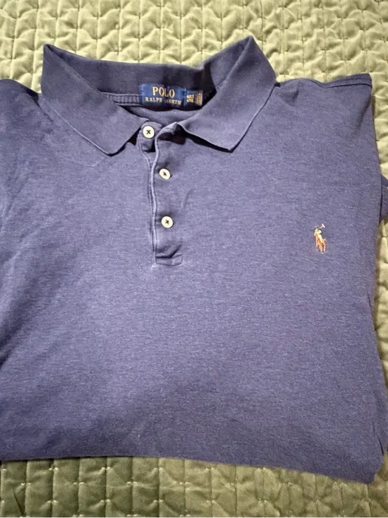 Polo Ralph Lauren long-sleeved‎ polo shirt navy blue size 4XLT