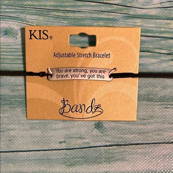 KIS Adjustable Stretch Bracelet with Inspirational Message