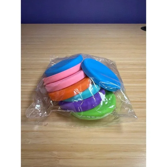 Set of 8 Silicone Leak Proof Condiment Container Lids 2.5