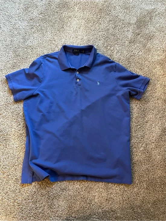 Polo by Ralph Lauren Men's Royal Blue Short-Sleeve Polo Men’s Larger