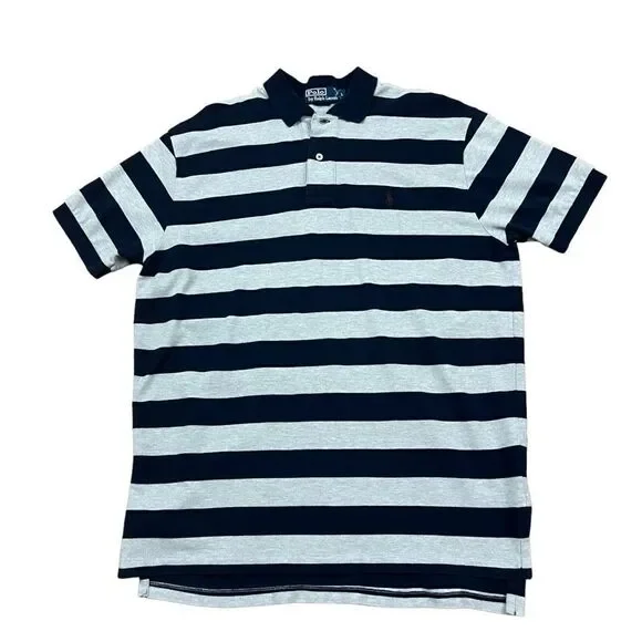 Vintage Small Pony Polo Ralph Lauren Striped Polo Fitted Men's L