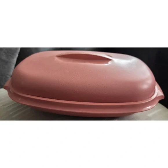 Tupperware Vtg Microwave Steamer‎ 6 Cup 1.4L 3 Piece Set Pink 1273-4 Made in USA
