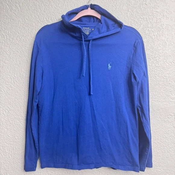 Polo Ralph Lauren Blue Hooded Long Sleeve Tee Men’s Small