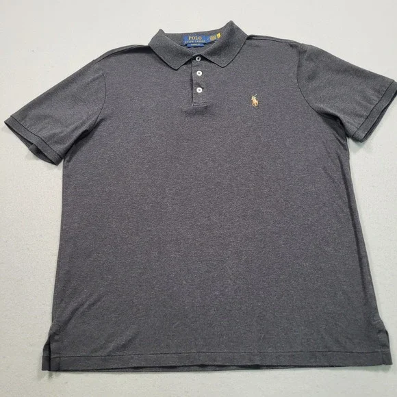Polo Ralph Lauren Mens Classic Fit Short Sleeve Polo Shirt Gray Medium 175/96A