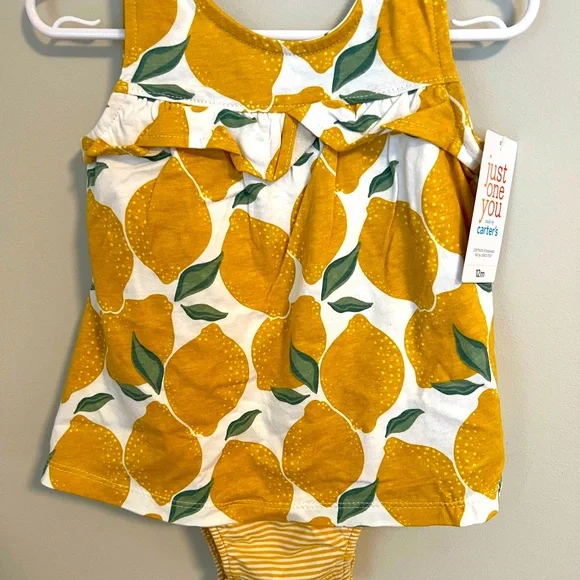 Carter's Yellow Diaper Covers with Lemon Print