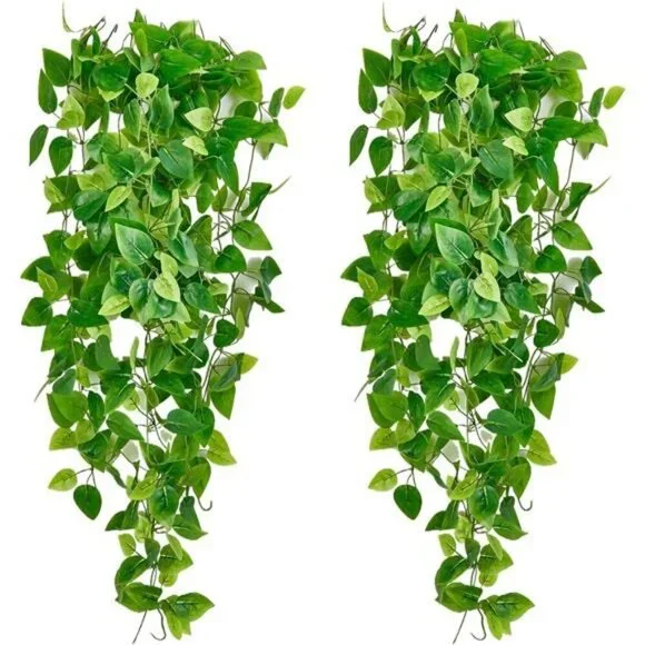 Artificial hanging plants vines fake ivy garlands greenery wall home decor set