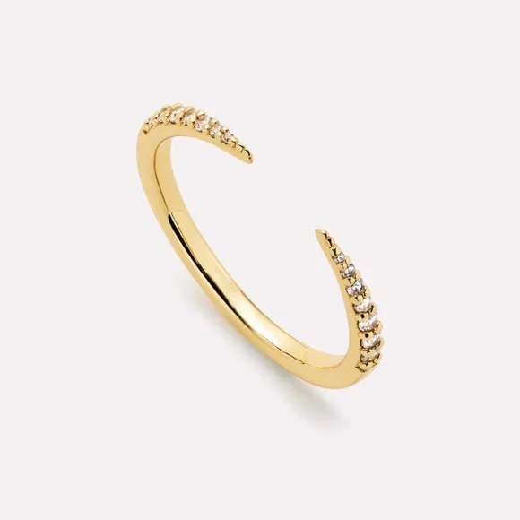Ana Luisa - Aster Gold Band Ring 14K Gold on Sterling Silver - Size 6