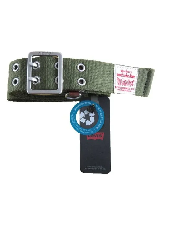 Levi's Workwear Men's Canvas Belt Metal Buckle Army Green Size Medium 34-36 NWT