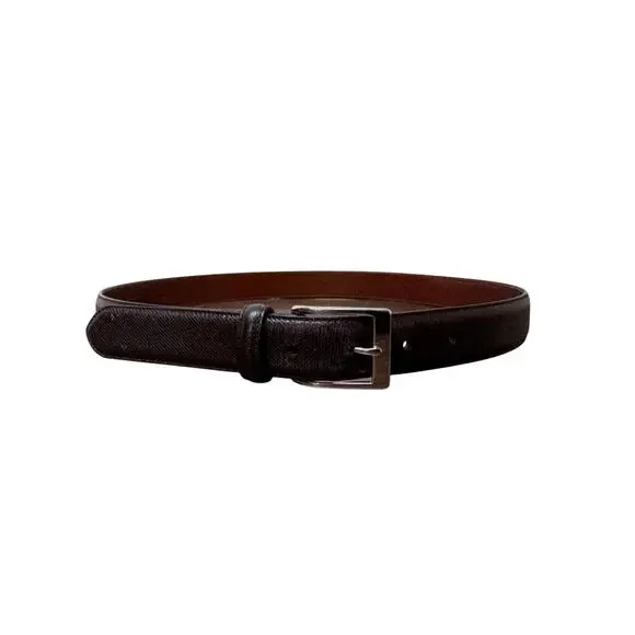Vintage Coach Mens Dark Brown Leather Belt Size 34