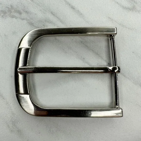 Silver Tone Simple Basic Belt Buckle