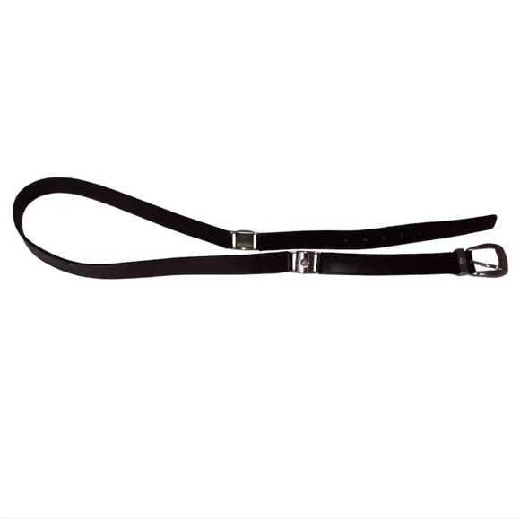 Versace Classic V2 Vera Pelle black belt Silver hardware Size 48 Made in Italy